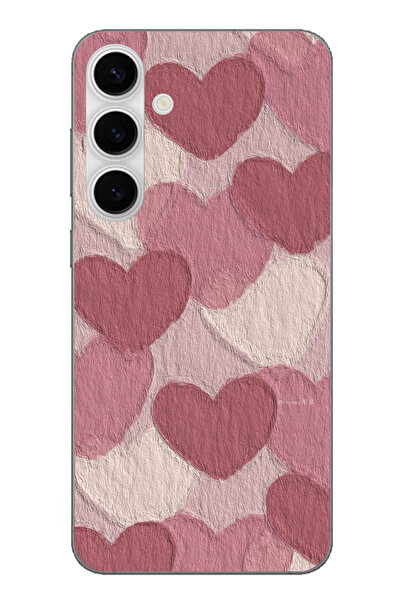 TechTree حافظة سيليكون متوافقة مع هاتف سامسونج جالاكسي S24 FE باللون الوردي ا...