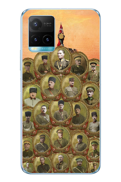 TechTree حافظة سيليكون متوافقة مع هاتف Vivo Y21s من أتاتورك وقادة الحرب للتحر...