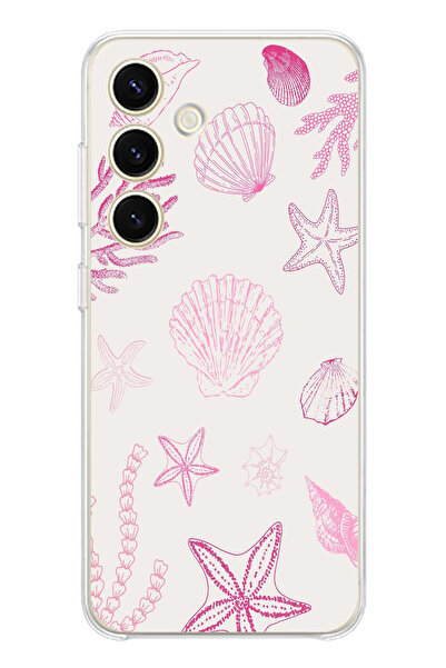 TechTree حافظة سيليكون متوافقة مع هاتف سامسونج جالاكسي S24 باللون الوردي وستا...