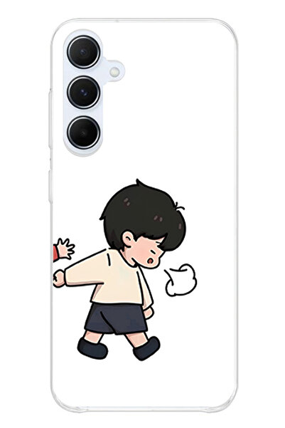 TechTree Samsung Galaxy A55 Compatible Forced to Carry Your Loved One - Couple Combination Printed Silicone Case