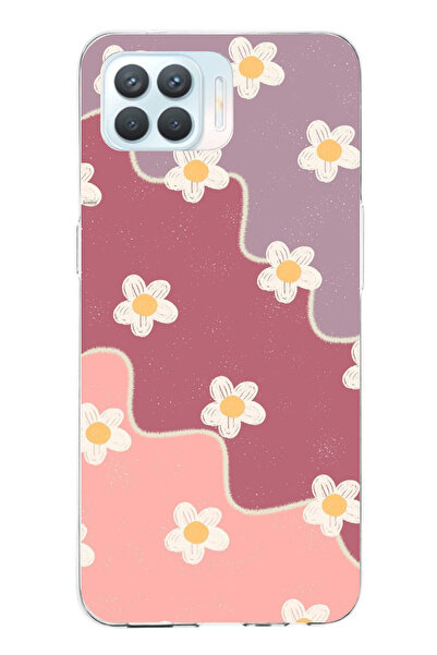 TechTree حافظة سيليكون متوافقة مع هاتف OPPO Reno 4 Lite بلون وردي مجفف ولون أ...