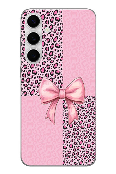 TechTree حافظة سيليكون متوافقة مع هاتف سامسونج جالاكسي S24 FE بنمط الفهد الور...