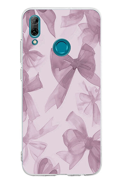 TechTree حافظة سيليكون متوافقة مع هاتف Huawei P Smart 2019 باللون البنفسجي مطبوع