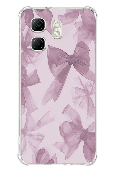 TechTree Infinix Hot 50i - حافظة سيليكون متوافقة مع Smart 9 بلون فيونكة مطبوع