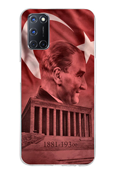 TechTree حافظة سيليكون متوافقة مع OPPO A52-A72-92 تصور صورة أتاتورك وانيماتيكابير مطبوع