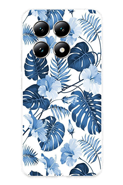 TechTree حافظة سيليكون مطبوع متوافقة مع هاتف Xiaomi Mi 14T PRO بنمط أوراق الش...