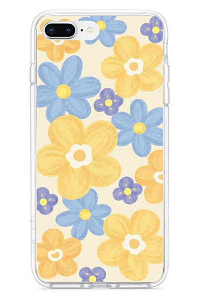 TechTree iPhone 7 Plus-8 Plus Compatible Soft Pastel Flower Garden Printed Si...