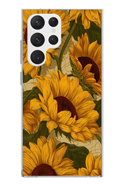 TechTree حافظة سيليكون متوافقة مع هاتف سامسونج جالاكسي S22 الترا باللون الأصف...