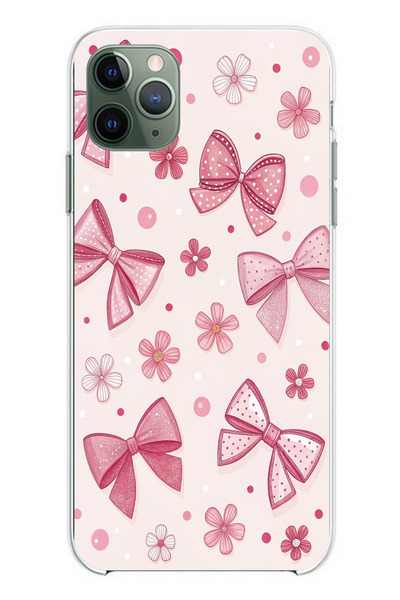 TechTree Pink Bow, Flower and Polka Dot Printed Silicone Case Compatible with...
