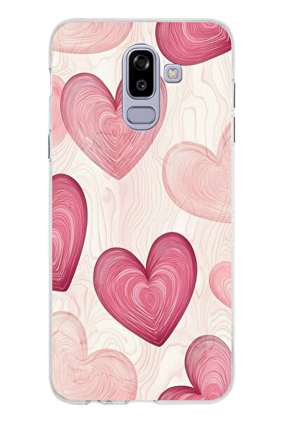 TechTree حافظة سيليكون متوافقة مع هاتف سامسونج جالاكسي J8-A6 بلس باللون الورد...