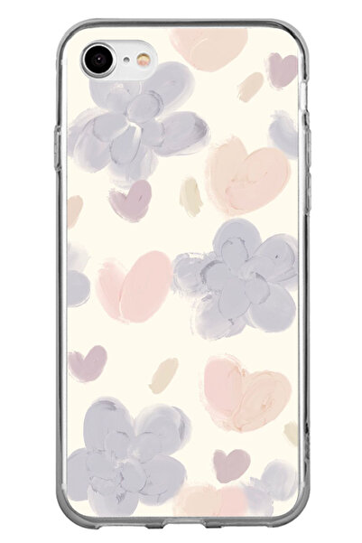 TechTree iPhone 7-8-Se 2020 Compatible Pastel Paint Garden Flower and Heart P...