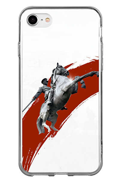 TechTree iPhone 7-8-Se 2020 Compatible Şaha Kalkmış at Detailed Atatürk Print...