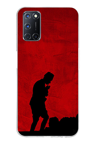 TechTree حافظة سيليكون أتاتورك مطبوع متوافقة مع هاتف OPPO A52-A72-92 مع تفاصي...