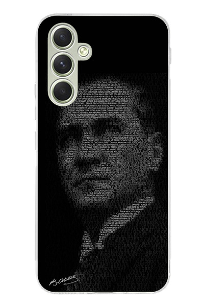 TechTree جراب سيليكون متوافق مع هاتف سامسونج جالاكسي A15 مكتوب عليه هيتابي للشباب ويحمل صورة أتاتورك مطبوع