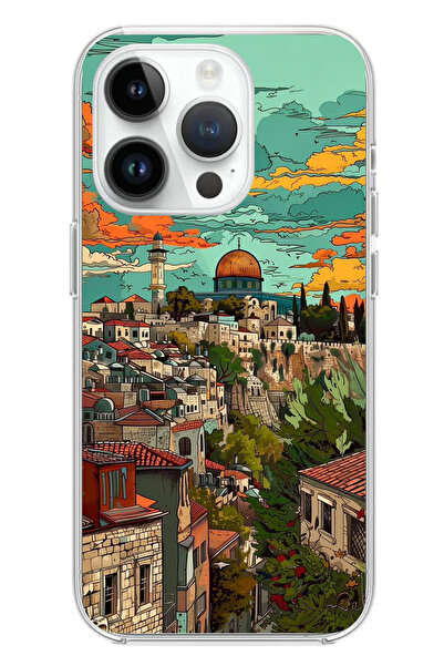 TechTree حافظة سيليكون متوافقة مع هاتف iPhone 14 PRO من فلسطين الحرة وقبة الص...