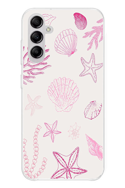 TechTree حافظة سيليكون متوافقة مع هاتف سامسونج جالاكسي A14 باللون الوردي وستا...