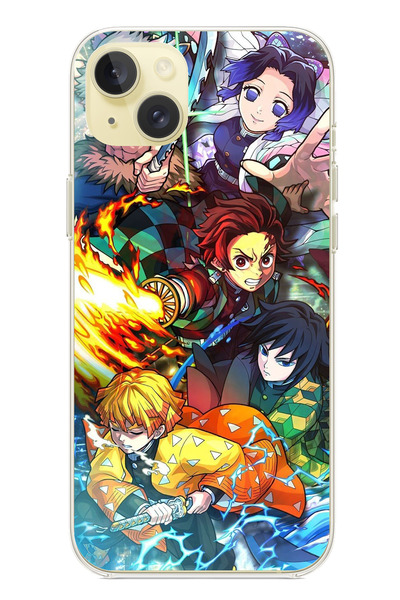 TechTree iPhone 15 Plus Compatible Demon Slayer: Demon Slayers B Printed Silicone Case