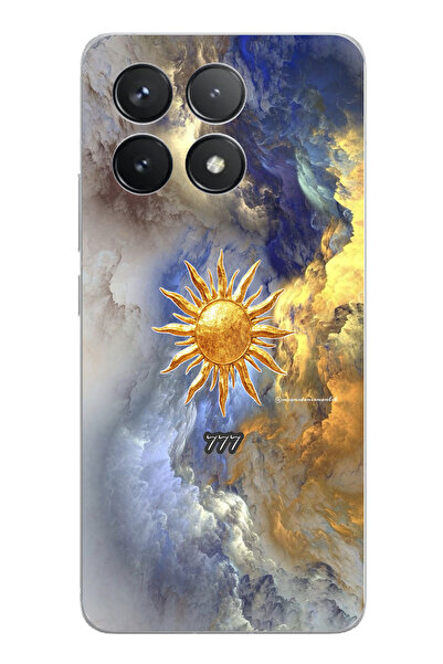 TechTree Poco F6 Pro Compatible 777 Sun and Cloud Design Printed Silicone Case