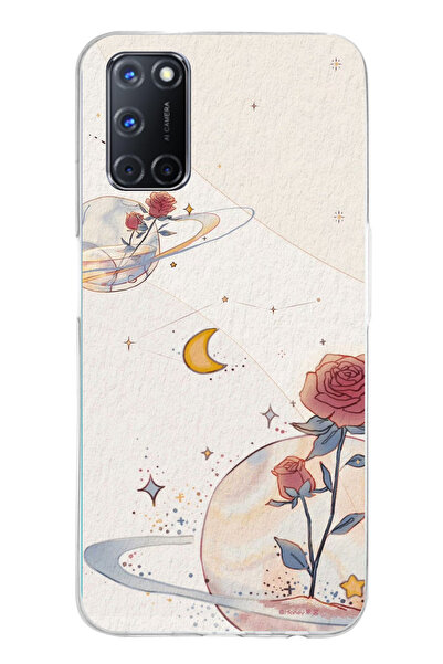 TechTree حافظة سيليكون متوافقة مع هاتف OPPO A52-A72-92، بتصميم كوكب ونجمة وور...