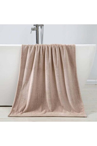 Melen منشفة إيشيل من الصوف المرجاني - مقاس متوسط - 70 × 140 - بيج