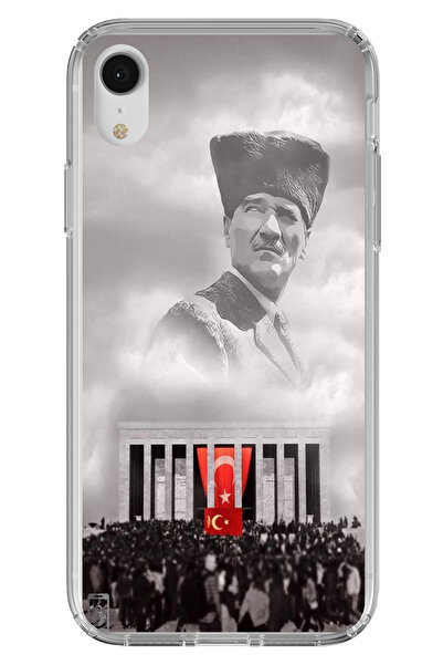 TechTree iPhone Xr Compatible Ataturk with a Kalpak over the Clouds Printed S...