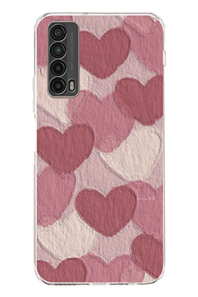 TechTree حافظة سيليكون مطبوع متوافقة مع هاتف هواوي بي سمارت 2021 مع لون باستي...