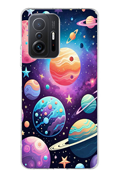 TechTree حافظة سيليكون مطبوع متوافقة مع هاتف Xiaomi Mi 11T-11T PRO بنمط الفضا...