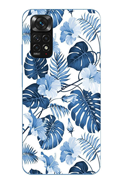 TechTree حافظة سيليكون مطبوع متوافقة مع Redmi Note 11-11S بنمط أوراق الشجر ال...