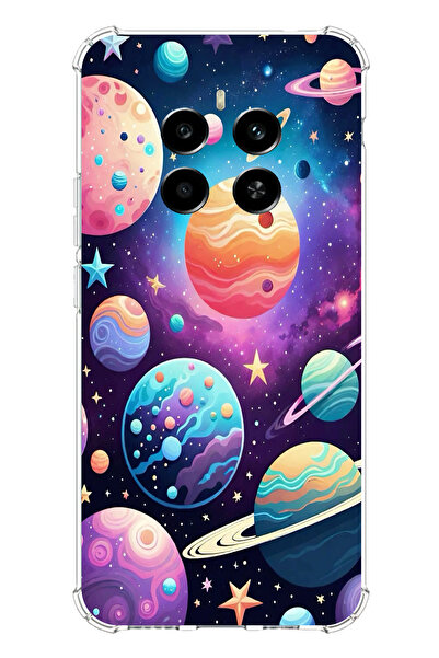 TechTree حافظة سيليكون مطبوع متوافقة مع هاتف Realme 12 4G-12 Plus بنمط الفضاء...