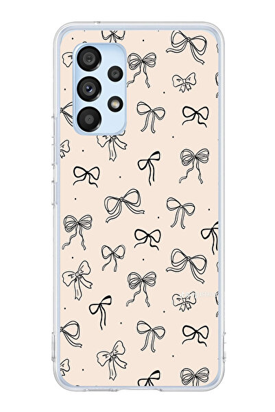 TechTree حافظة سيليكون متوافقة مع هاتف سامسونج جالاكسي A53 باللون الأسود ونمط...