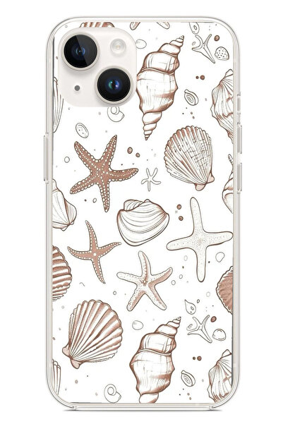 TechTree حافظة سيليكون مطبوع متوافقة مع هاتف iPhone 14 PLUS باللون البني ونجم...