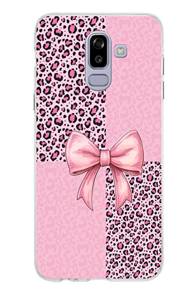 TechTree حافظة سيليكون متوافقة مع هاتف سامسونج جالاكسي J8-A6 بلس بنمط الفهد ا...