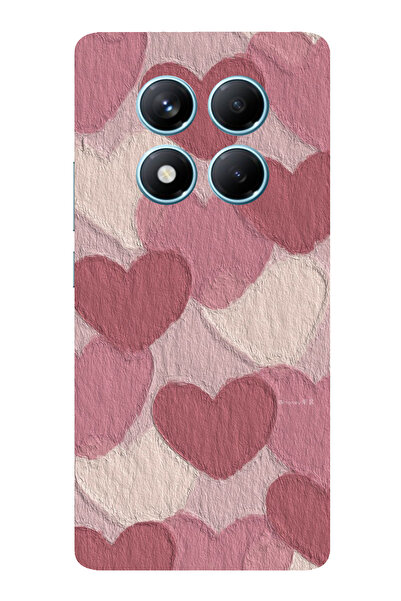 TechTree حافظة سيليكون مطبوع متوافقة مع هاتف Redmi Note 14 PRO 4G بلون وردي ب...