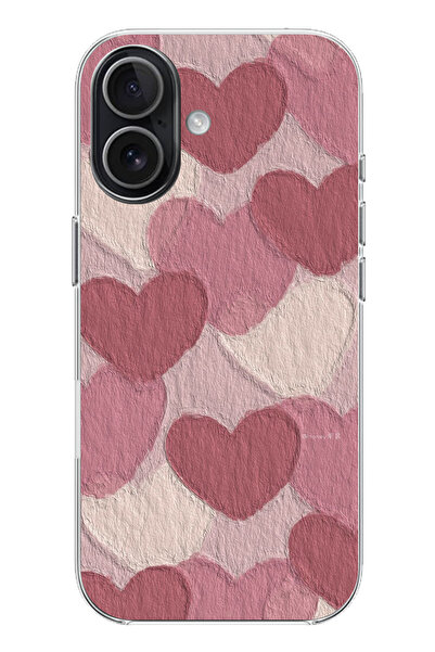 TechTree حافظة سيليكون مطبوع متوافقة مع هاتف iPhone 17 مع لون وردي باستيل وقل...