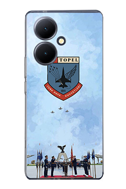 TechTree حافظة سيليكون متوافقة مع القوات الجوية التركية مطبوع لهاتف Vivo V29 ...