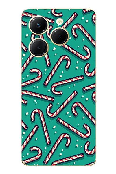 TechTree حافظة سيليكون مطبوع متوافقة مع هاتف Infinix Hot 40-40 PRO مزودة بعصا...