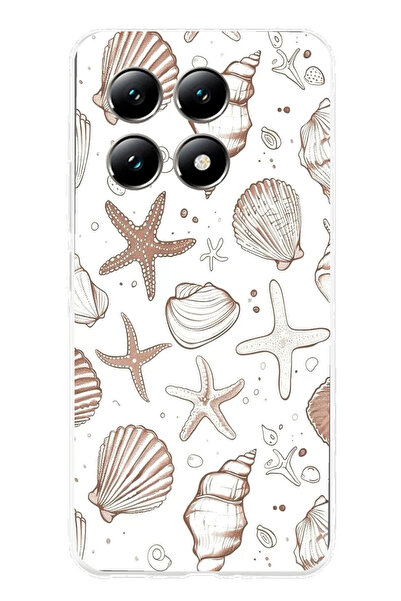 TechTree حافظة سيليكون مطبوع متوافقة مع هاتف Xiaomi Mi 14T PRO مع نجم البحر ا...