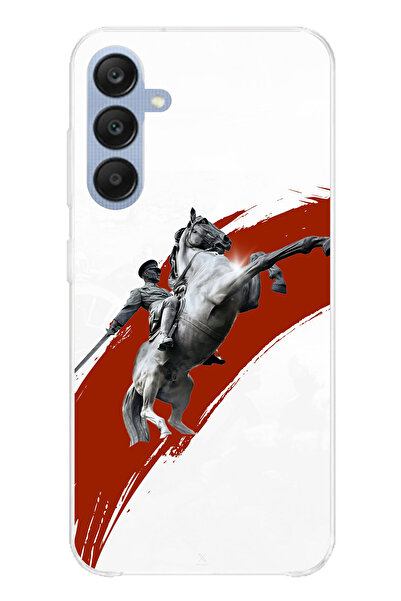 TechTree Samsung Galaxy A25 Compatible Silikon Case with Horse Detail on Atatürk Printed