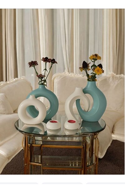 The Motellas طقم حامل شموع مزخرف بتصميم بلاتيني عصري كبير الحجم | ديكورات الصالونات والمكاتب والمنازل