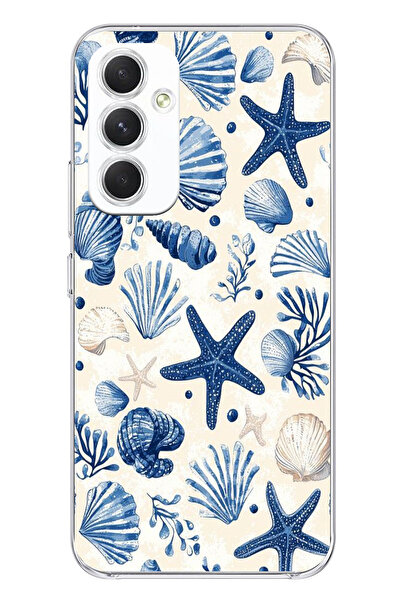 TechTree حافظة سيليكون مطبوع متوافقة مع هاتف سامسونج جالاكسي A54 بنمط صدفة ال...