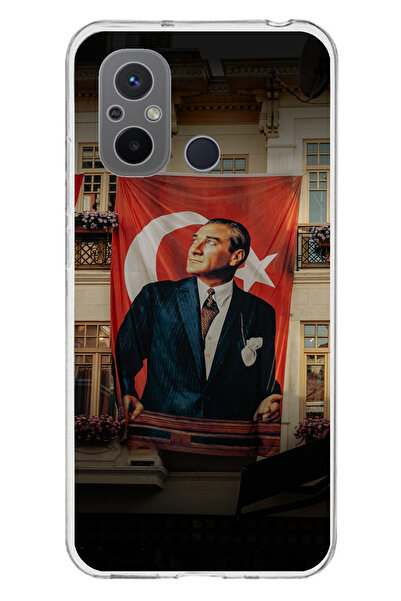 TechTree حافظة سيليكون متوافقة مع هاتف Redmi 12C بتفاصيل العلم العملاق أتاتور...