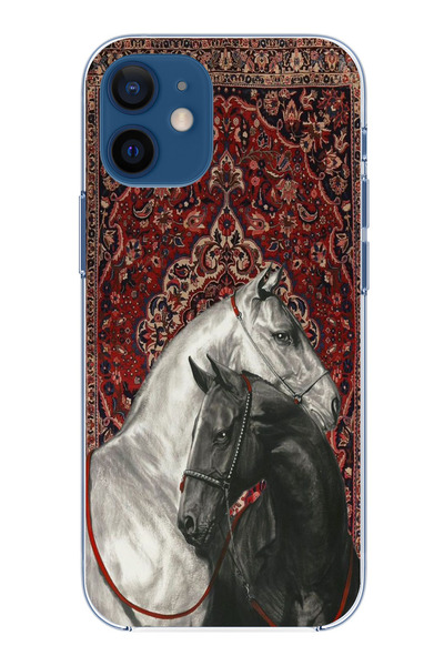 TechTree حافظة سيليكون متوافقة مع هاتف iPhone 12 Mini ذات تصميم سجادة تقليدية...