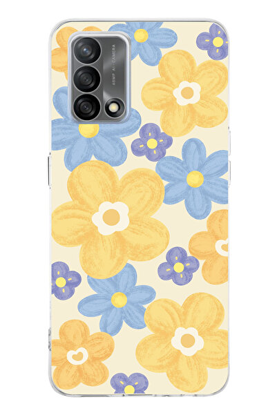 TechTree Oppo A74 Compatible Soft Pastel Flower Garden Printed Silicone Case