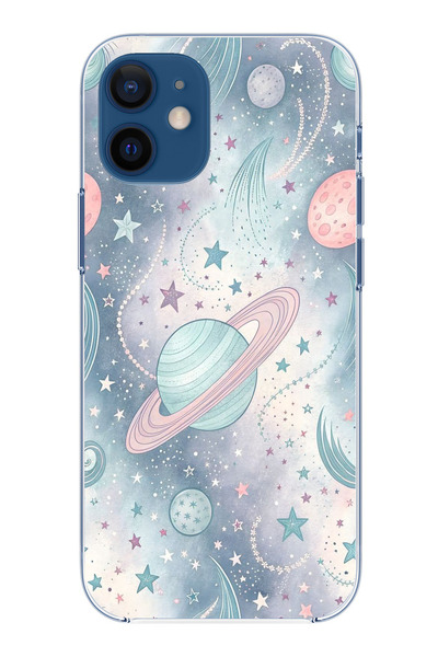 TechTree حافظة سيليكون ناعمة متوافقة مع هاتف iPhone 12 Mini مطبوع