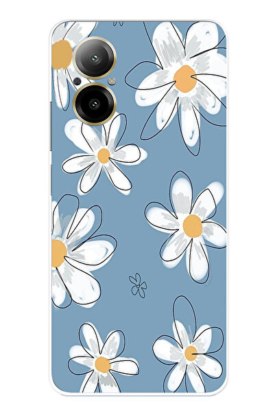 TechTree حافظة سيليكون متوافقة مع هاتف Realme 12 Lite باللون الأزرق ديزي جارد...