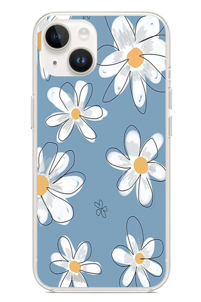 TechTree حافظة سيليكون متوافقة مع هاتف iPhone 14 PLUS باللون الأزرق من Daisy ...