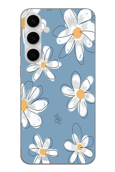 TechTree حافظة سيليكون متوافقة مع هاتف سامسونج جالاكسي S24 FE باللون الأزرق د...