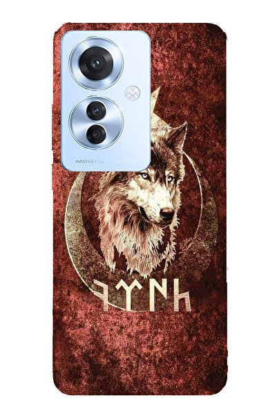 TechTree حافظة سيليكون مطبوع متوافقة مع هاتف OPPO Reno 11F مع كتابة جوك ترك ونقش بوزكويرت