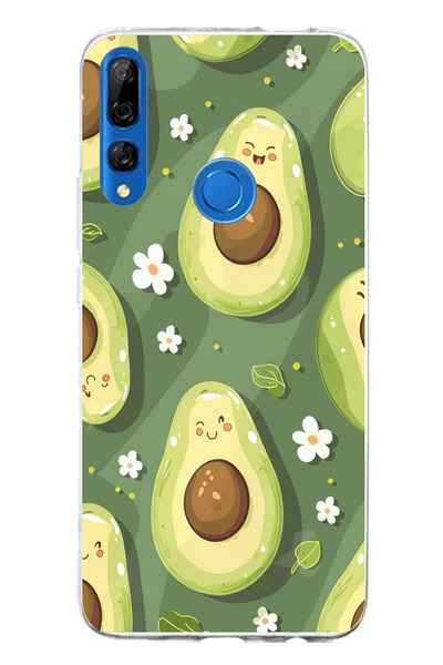 TechTree حافظة سيليكون متوافقة مع هاتف Honor 9X باللون الأخضر اللطيف والأفوكا...