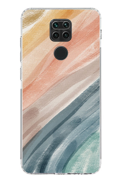 TechTree حافظة سيليكون متوافقة مع Redmi Note 9 Modern Color Palette مطبوع